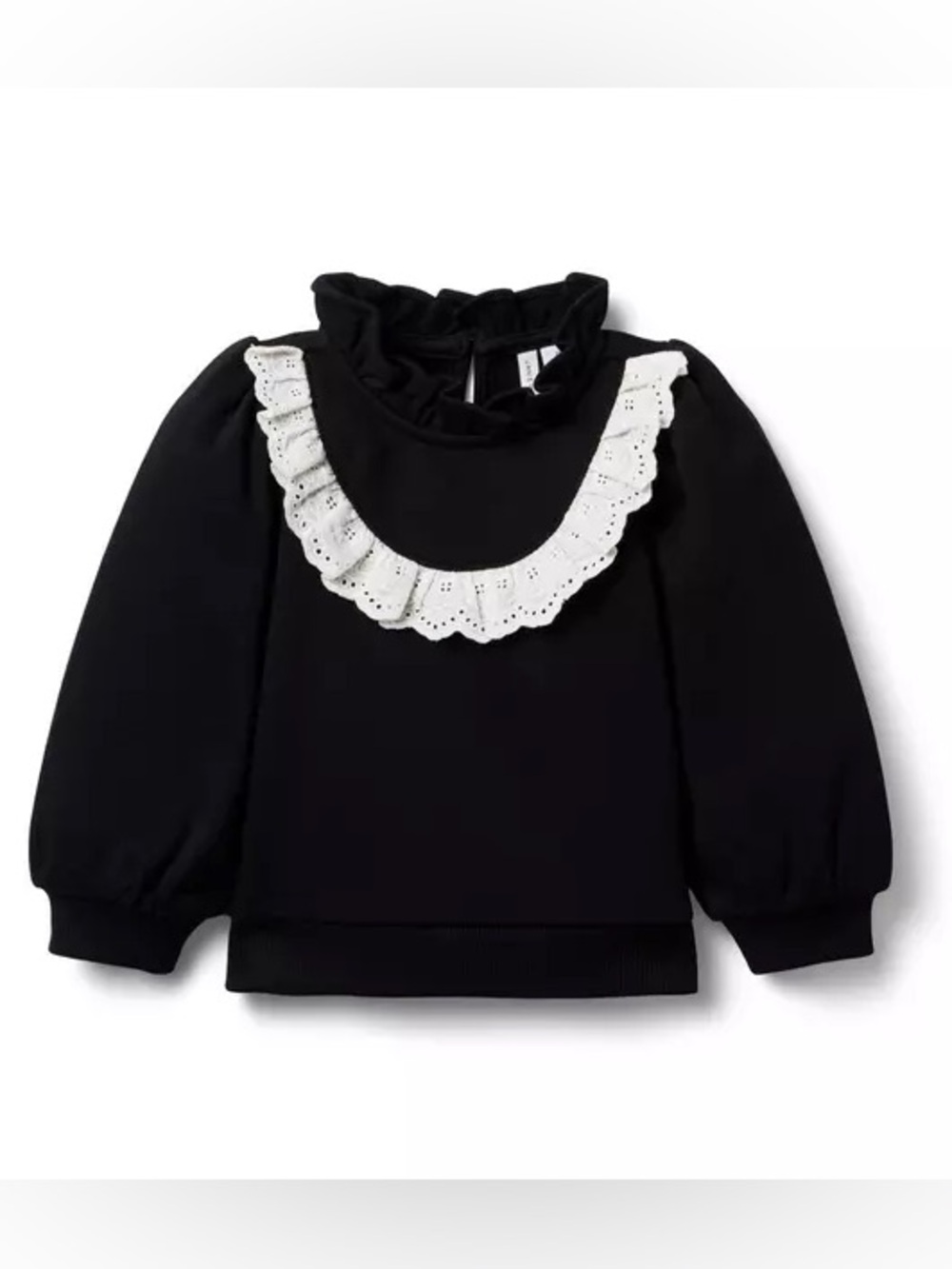 Janie & Jack Eyelet Ruffle Sweatshirt NWT